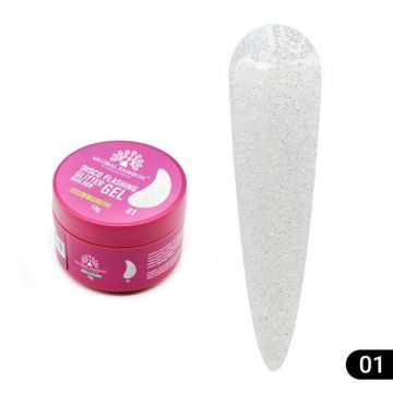 Gel pentru modelarea unghiilor 15 gr, Disco Flashing Glitter Builder Gel 01