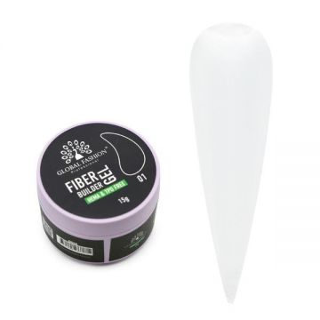Gel pentru modelarea unghiilor 15 gr, Fiber Builder Gel 01