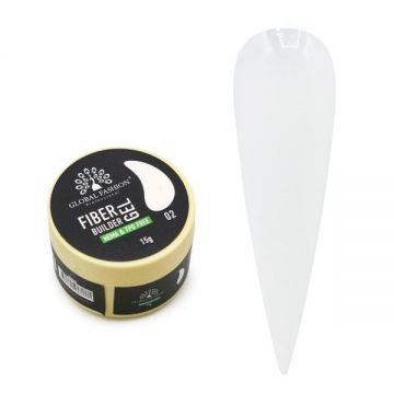 Gel pentru modelarea unghiilor 15 gr, Fiber Builder Gel 02