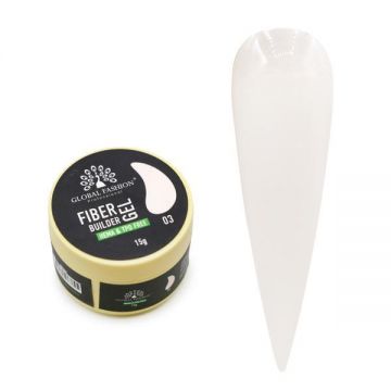 Gel pentru modelarea unghiilor 15 gr, Fiber Builder Gel 03
