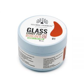 Gel pentru modelarea unghiilor 15 gr, Glass Candy Pop Builder Gel 01