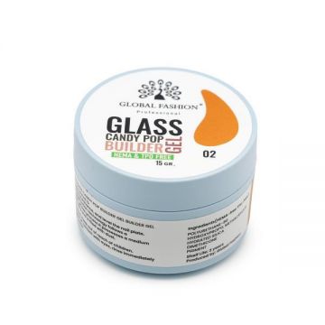 Gel pentru modelarea unghiilor 15 gr, Glass Candy Pop Builder Gel 02