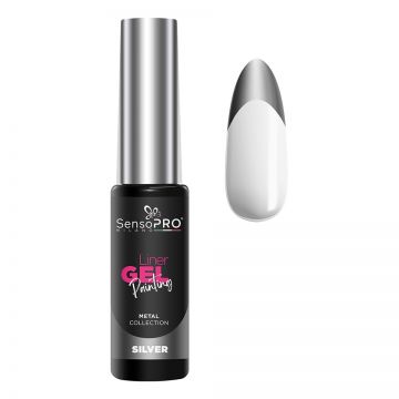 Liner Gel UV Pictura Unghii SensoPRO Milano Metal - Silver 8ml