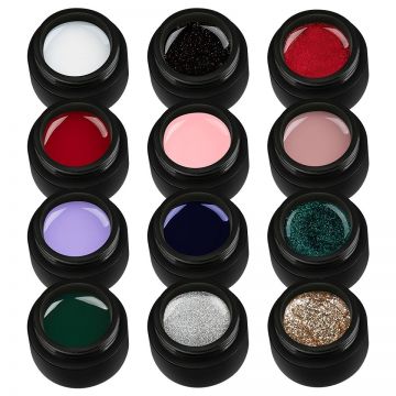 Set 12 Geluri UV Colorate Festive Glow, SensoPRO Milano