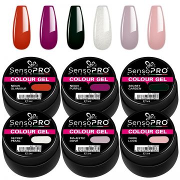 Set 6 Geluri UV Colorate Timeless Touch, SensoPRO Milano