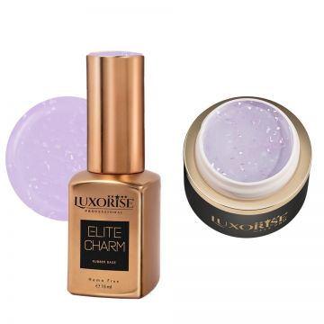 Set Gel Constructie si Rubber Base, Lilac Dream - LUXORISE