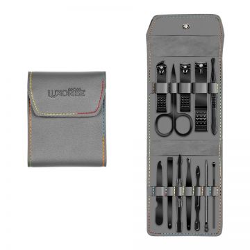 Trusa Manichiura Light Grey LUXORISE, 12 piese