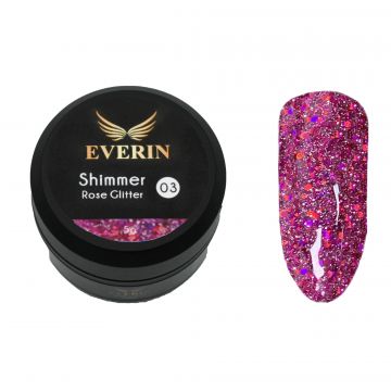 Gel color Shimmer Rose Glitter Everin 5ml- 03 - SRG-03 - Everin.ro
