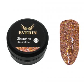 Gel color Shimmer Rose Glitter Everin 5ml- 04 - SRG-04 - Everin.ro