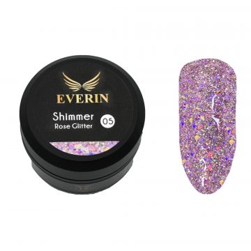 Gel color Shimmer Rose Glitter Everin 5ml- 05 - SRG-05 - Everin.ro