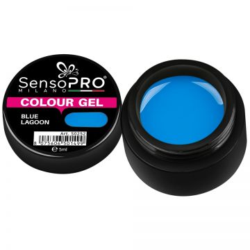 Gel UV Colorat Blue Lagoon 5ml, SensoPRO Milano