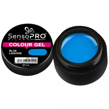 Gel UV Colorat Blue Lagoon 5ml, SensoPRO Milano