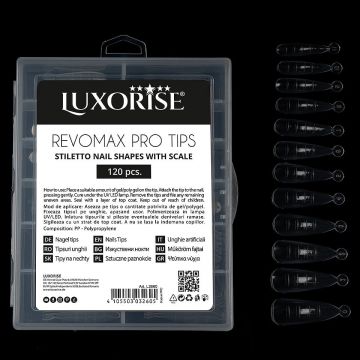 Tipsuri Reutilizabile REVOMAX PRO TIPS LUXORISE - Stiletto, 120 buc