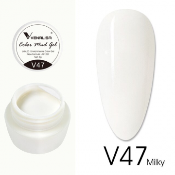 GEL COLOR MUD SERIES VENALISA V47 ALB LAPTOS - V47 - Everin.ro